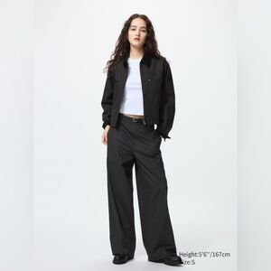 NWT UniQlo Black Smart Wide Pants Size Medium